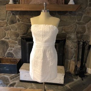 Chandi & Lia Strapless Dress Size S Ivory NWT